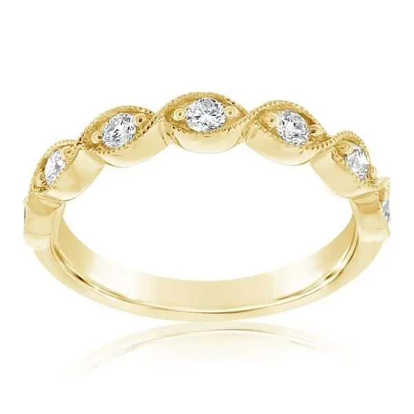 0.34 Marquise Shape Sectioned Diamond Band