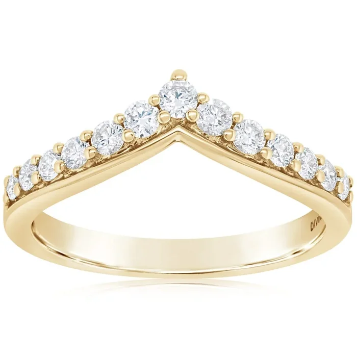 0.38 Carat Diamond Contour Band