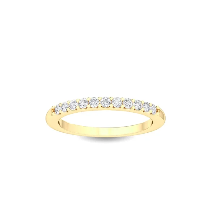 0.40ctw Round Brilliant Lab-Grown Diamond Wedding Band or Stackable Ring in 14k Gold
