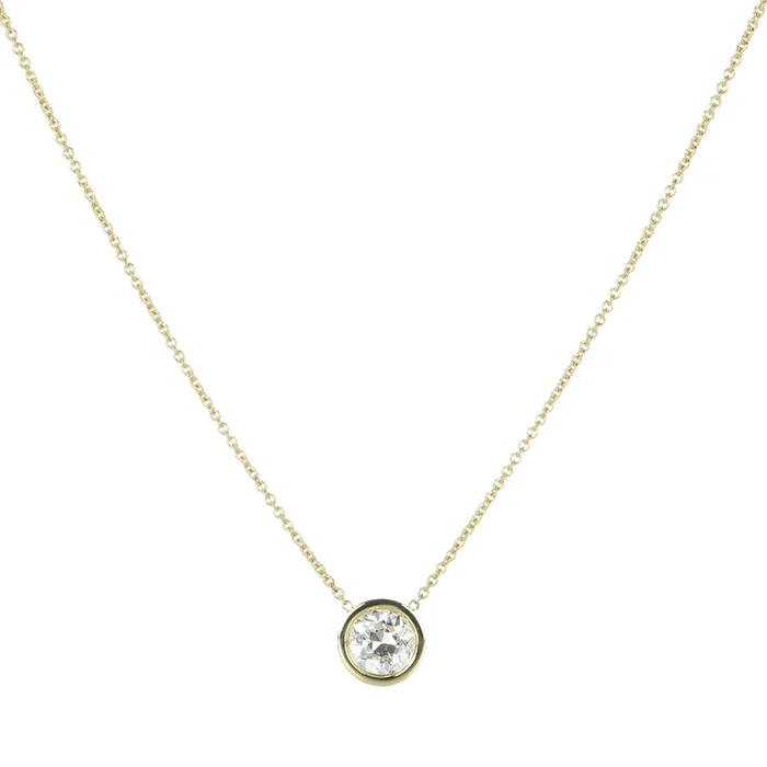 0.49ct Bezel Set Diamond Necklace