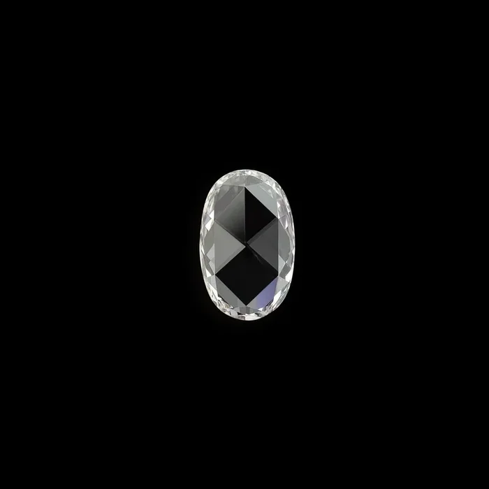 0.51ct Oval Rose Cut Diamond 7.38×4.68mm