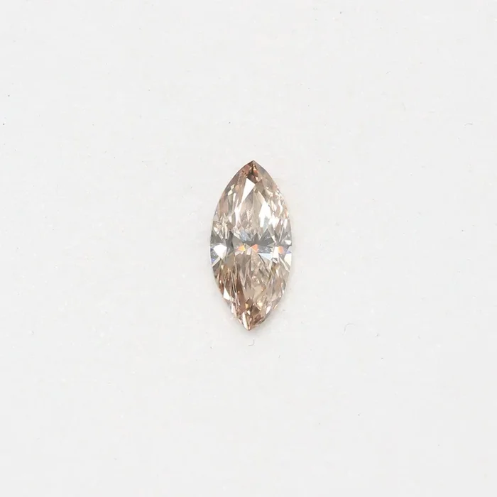 0.59ct 8.41×4.05mm MARQUISE BRILLIANT CUT CHAMPAGNE DIAMOND