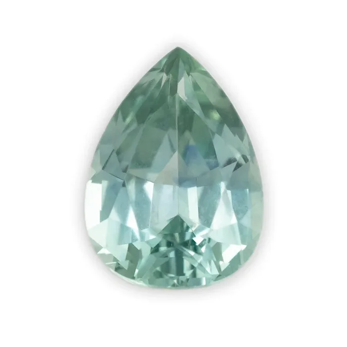 0.89ct 7x5x3.22mm PEAR BRILLIANT CUT NATURAL TEAL MONTANA SAPPHIRE
