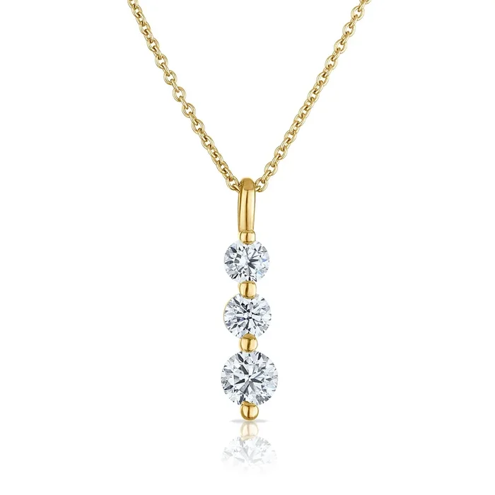 1.00CT Three Stone Diamond Pendant