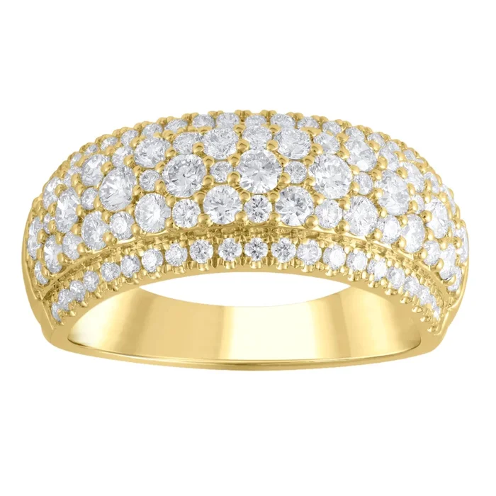1-1/2ctw Lab Grown Pave Multi Row Diamond Band