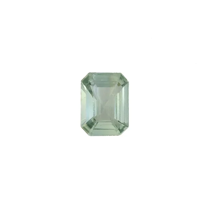 1.12ct Emerald Cut Light Blue Green Madagascar Sapphire SF500