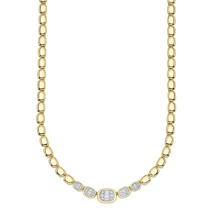 1.15ct Diamond Baguette Necklace