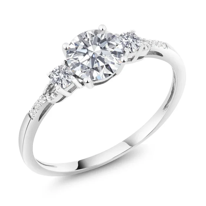 1.16 Cttw 10K White Gold IGI Certified Lab Grown Diamond Engagement Ring For Women | Center Diamond 1 Ct | E-F Color | VS1-VS2 Clarity