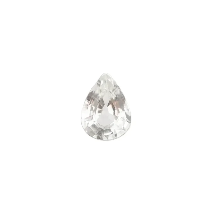 1.21ct Pear Cut White Madagascar Sapphire SF373