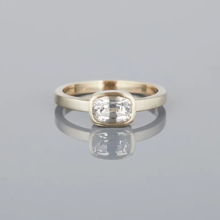 1.25 Carat One-of-a-Kind Antique Cushion Cut Sapphire Ring | SR48-OOAK