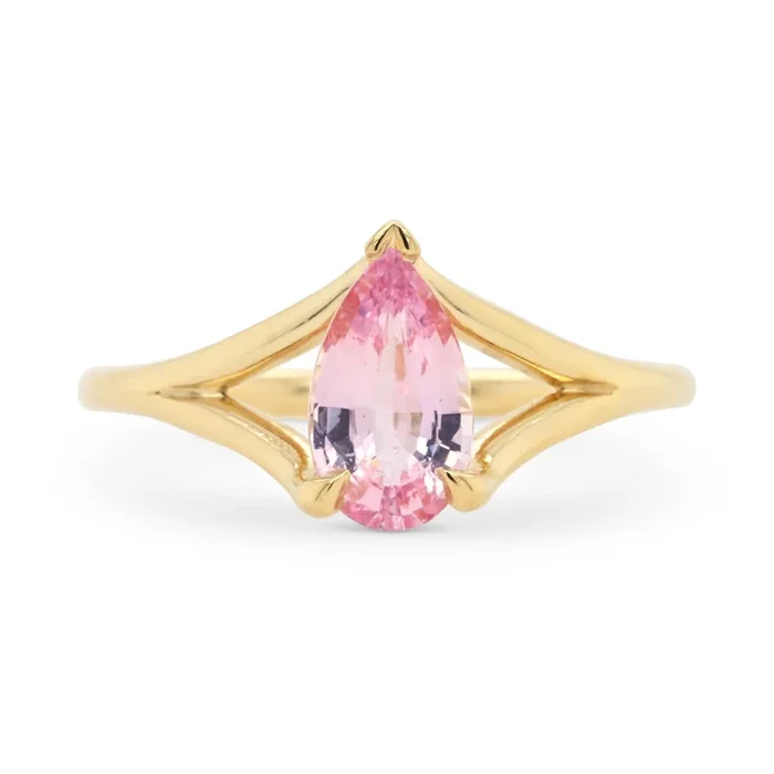 1.25ct Stella Pear Light Pink Sapphire Engagement Ring