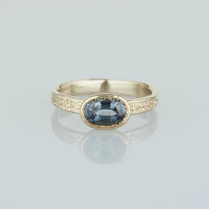 1.26 Carat One-of-a-Kind Oval Cut Pale Blue Sapphire Ring | SR64-OOAK