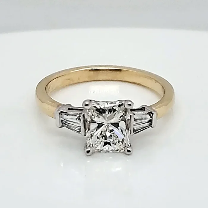1.30 Carat Radiant Cut Diamond Engagement Ring