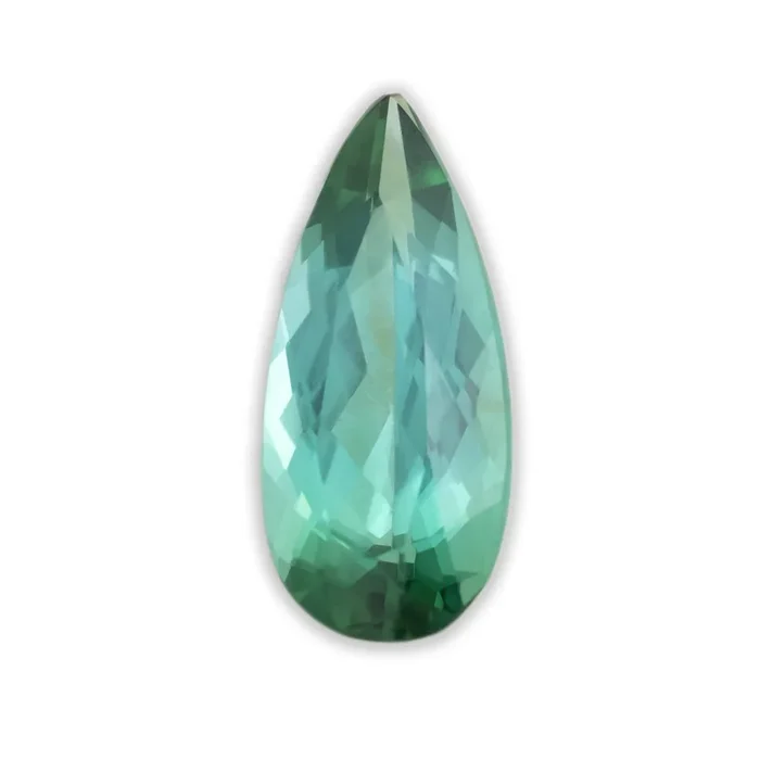 1.33ct 11.5x5x3.1mm PEAR BRILLIANT CUT GREEN TOURMALINE