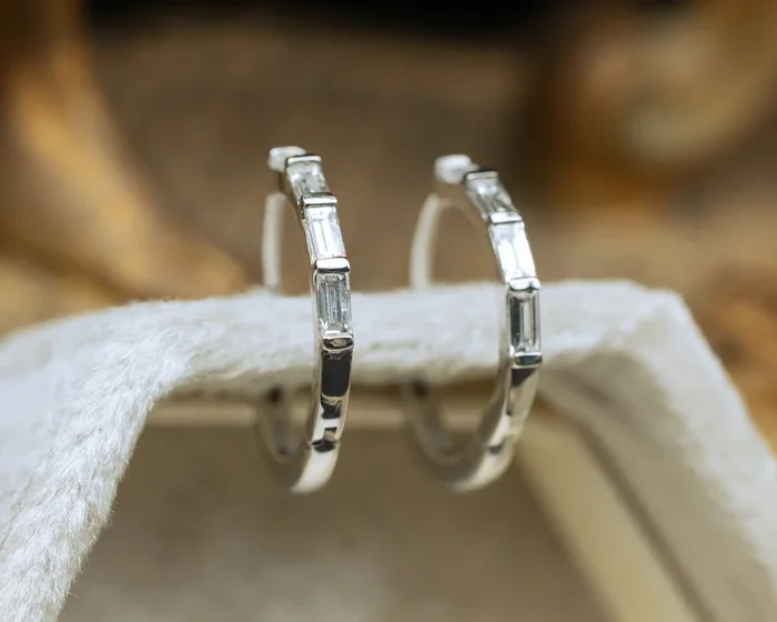 1/3CTW LAB-GROWN DIAMOND HOOP EARRINGS IN 14K GOLD