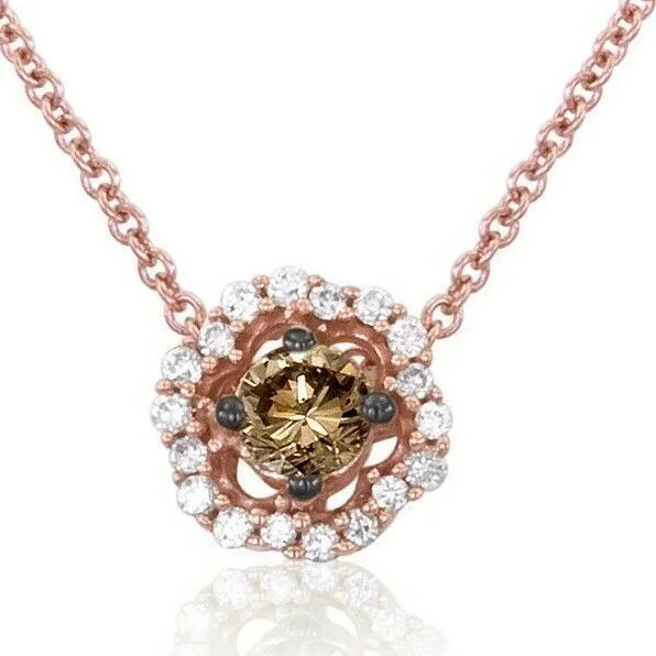 1/4 cts Chocolate Diamond Necklace in 14K Rose Gold by Le Vian
