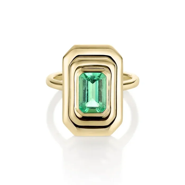 1.48ct Colombian Emerald In-Orbit Ring