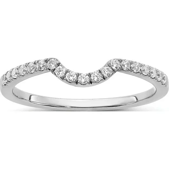 1/4ctw Curved Diamond Wedding Band