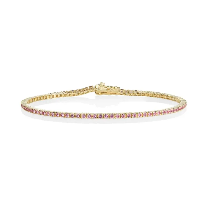 1.56tcw Rose Sapphire Tennis Bracelet