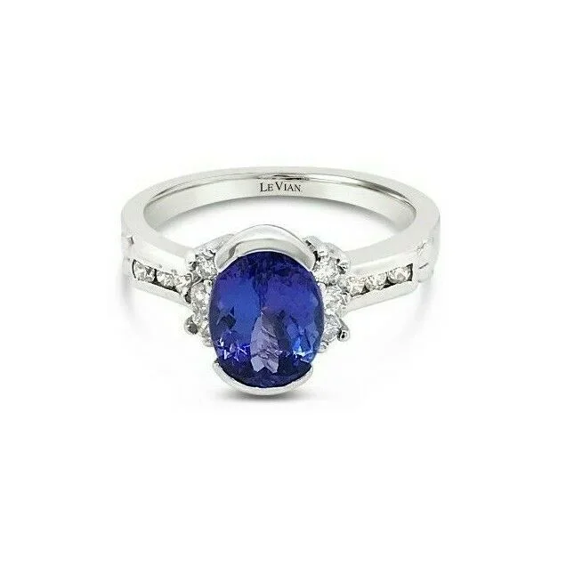 1 7/8 cts Blue Tanzanite Ring in 14K White Gold by Le Vian