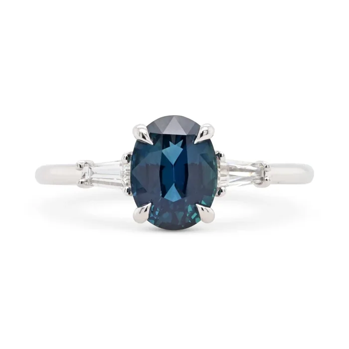 1.81ct Zara Oval Blue Sapphire & Diamond Engagement Ring