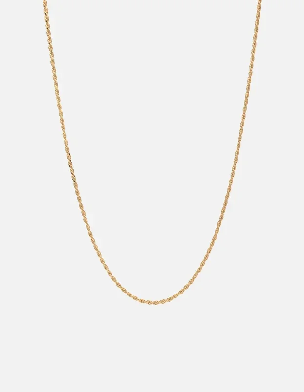 1.8mm Rope Chain Necklace, Gold Vermeil