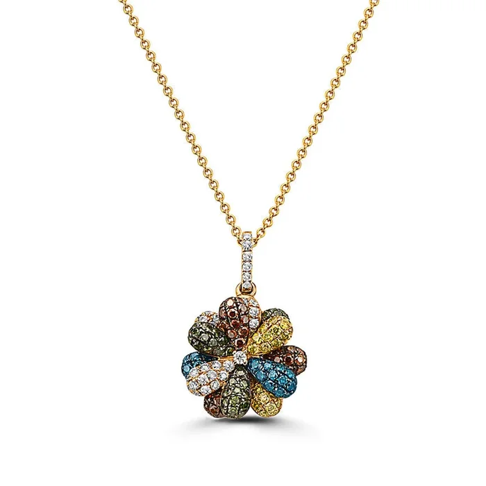 1 cts White Diamond Necklace in 14K Yellow Gold by Le Vian