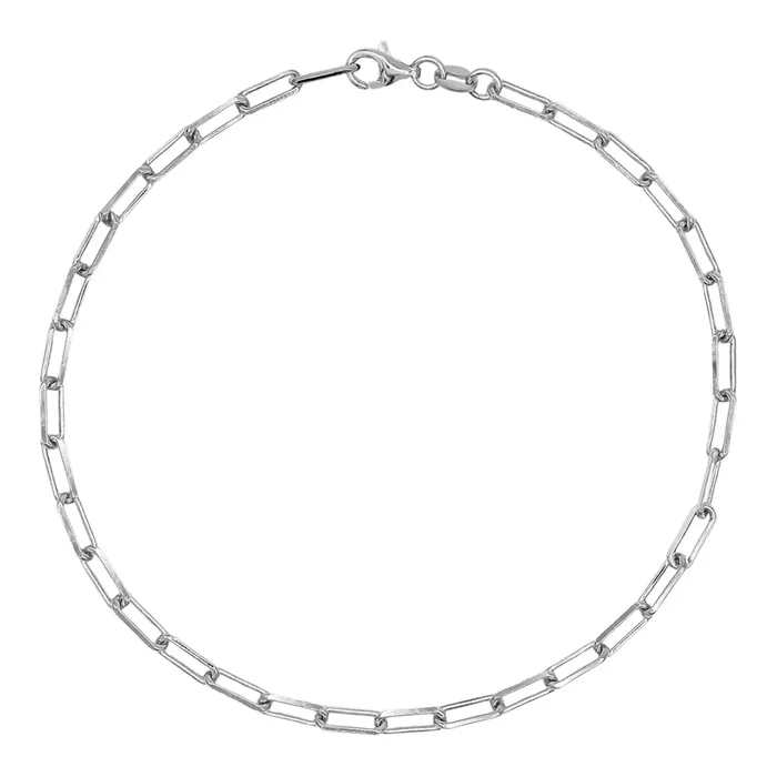 10″ 4mm Paperclip Anklet