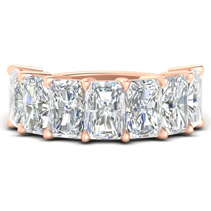 10 Carat 7 Stone Radiant Cut Wedding Ring