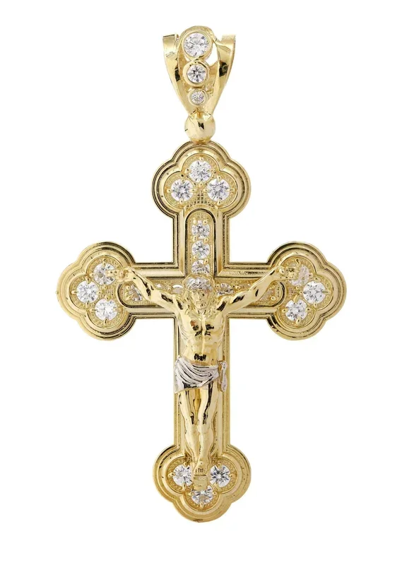 10K Gold Cross / Crucifix Pendant | 13 Grams