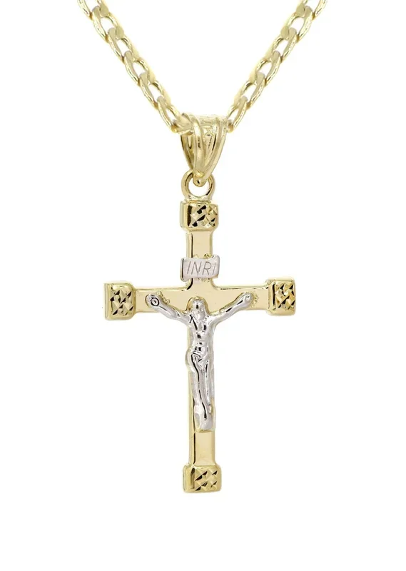 10K Gold Crucifix / Cross Necklace For Men | 6.17 Grams