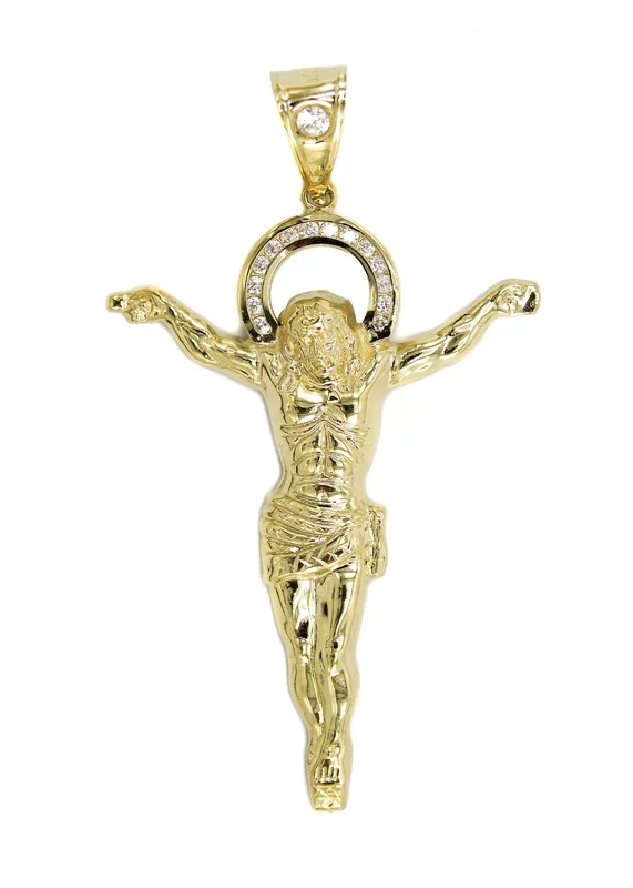 10K Gold Crucifix Pendant | Customizable Pendant