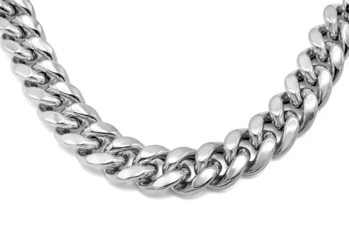 10K Hollow White Gold Cuban Chain 11.5mm