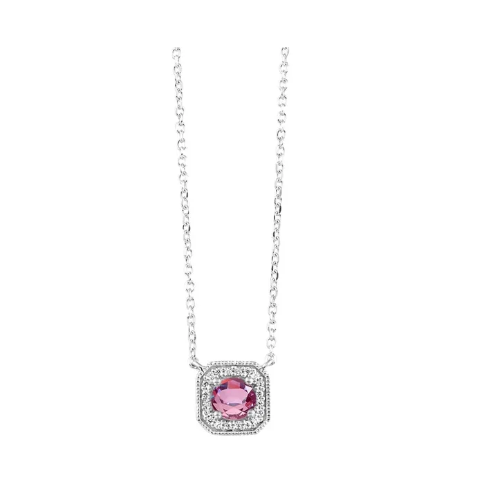 10K White Gold Created Alexandrite Pendant