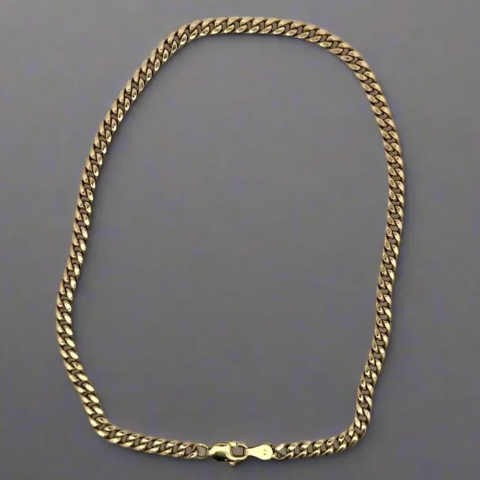 10K Yellow Gold 10.5″ 3.8mm Cuban Link Anklet