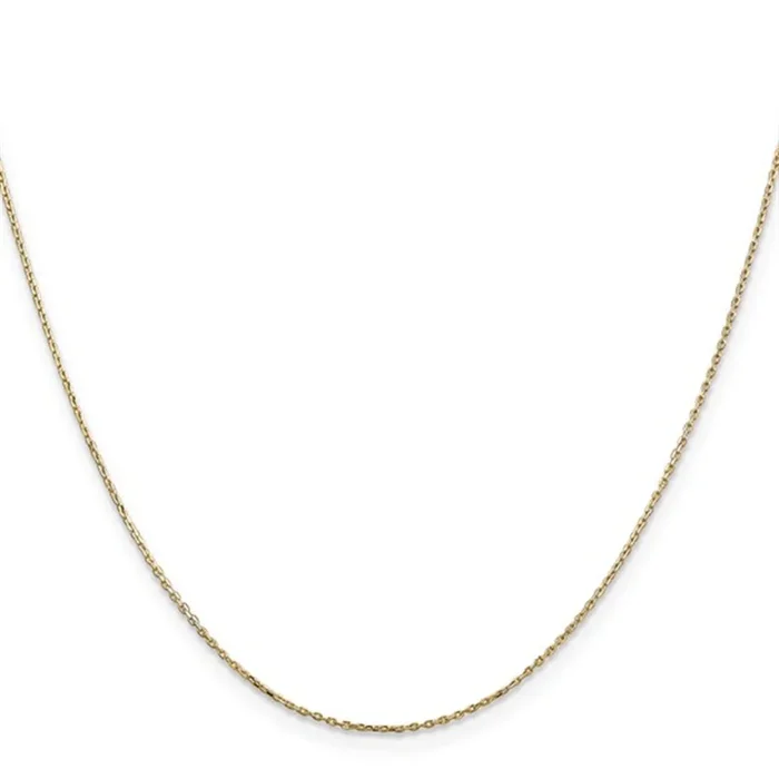 10K Yellow Gold 16 Inches Cable Chain
