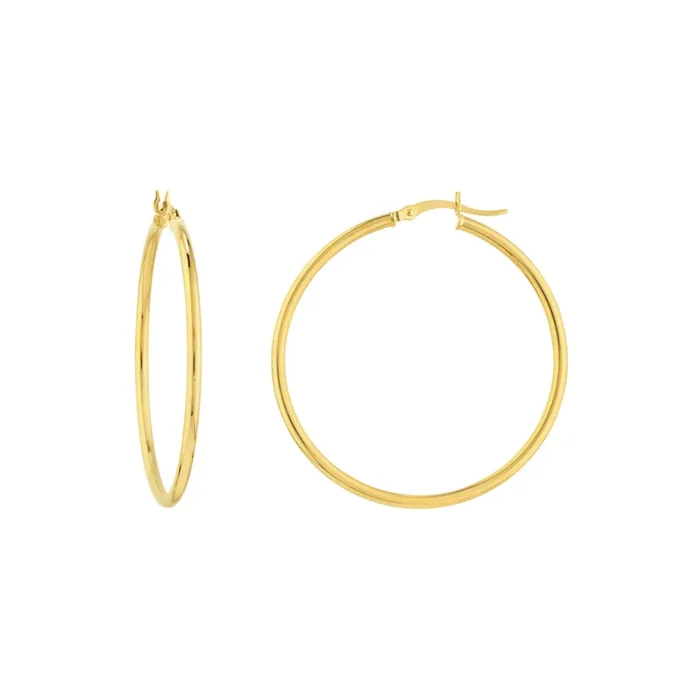 10K Yellow Gold 40mm Hoop Earrings