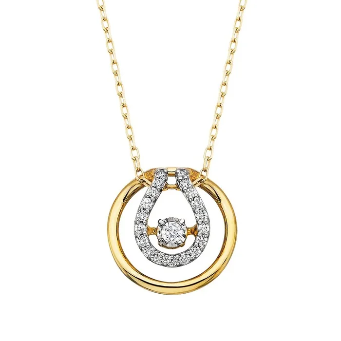 10k Yellow Gold Diamond Dancer Necklace