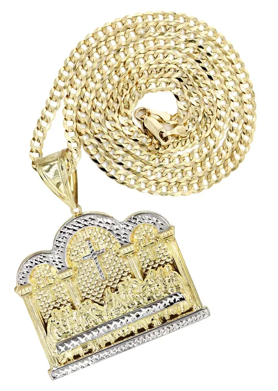 10K Yellow Gold Last Supper Necklace | Appx 25.1 Grams