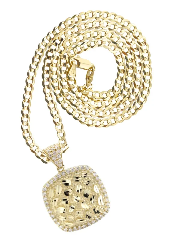 10K Yellow Gold Nugget Necklace | Appx. 3 – 10 Grams