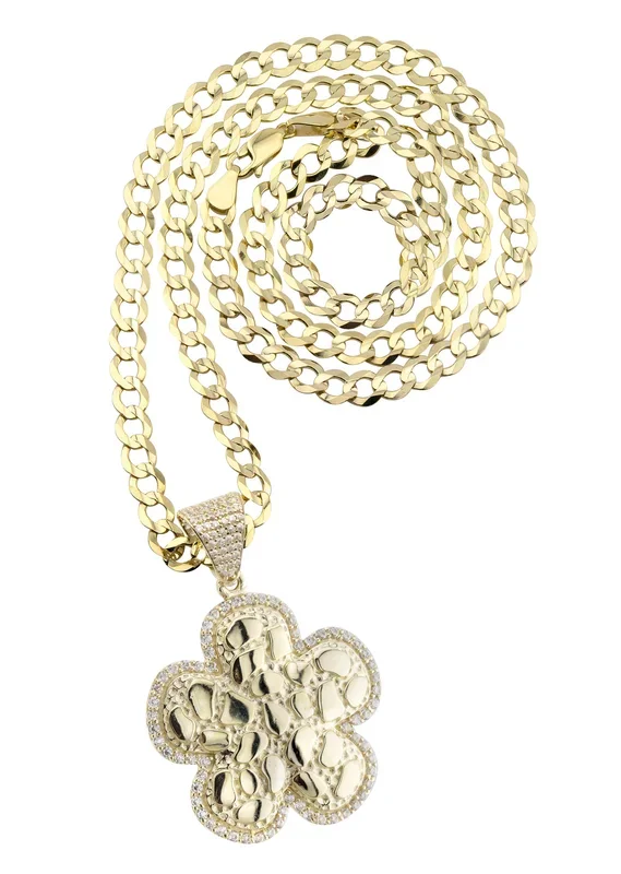 10K Yellow Gold Nugget Necklace | Appx. 4 – 18 Grams
