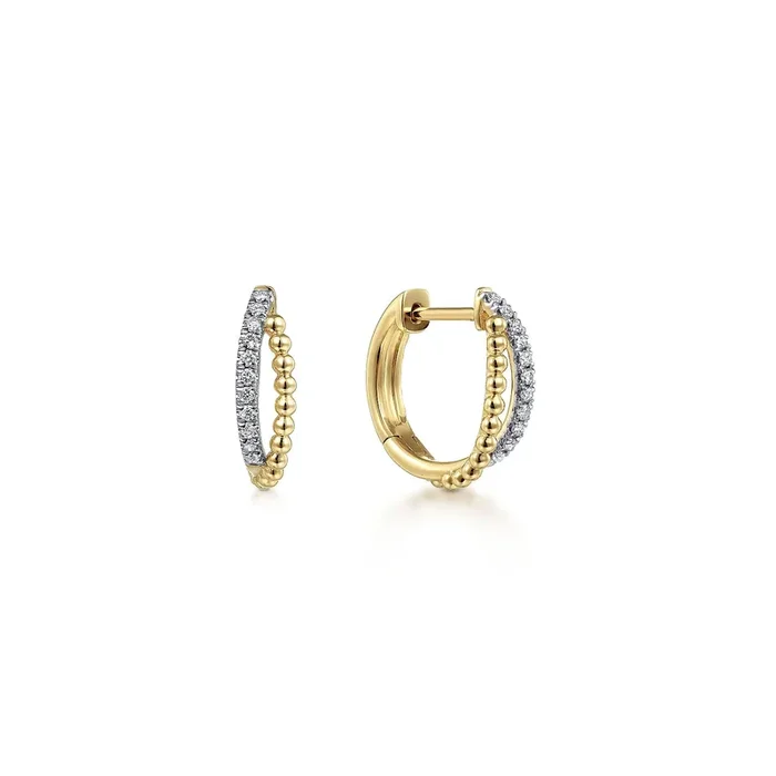 10MM Diamond Huggie Earrings
