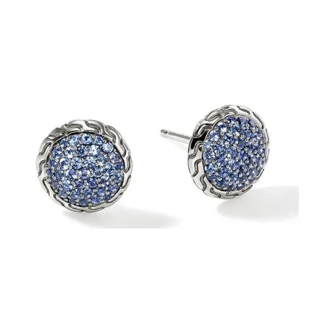 10mm Sapphire Stud Earrings