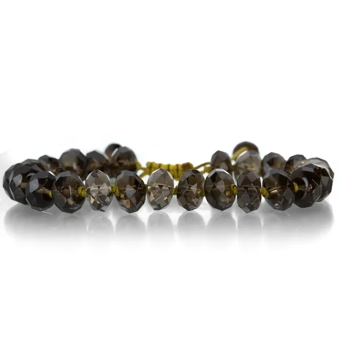 10mm Smoky Quartz Rondelle Bracelet