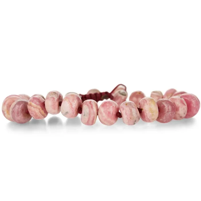 12mm Rhodochrosite Beaded Bracelet