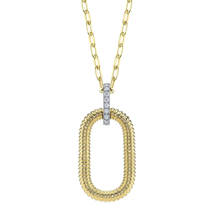 14 Karat Drop Diamond Pendant