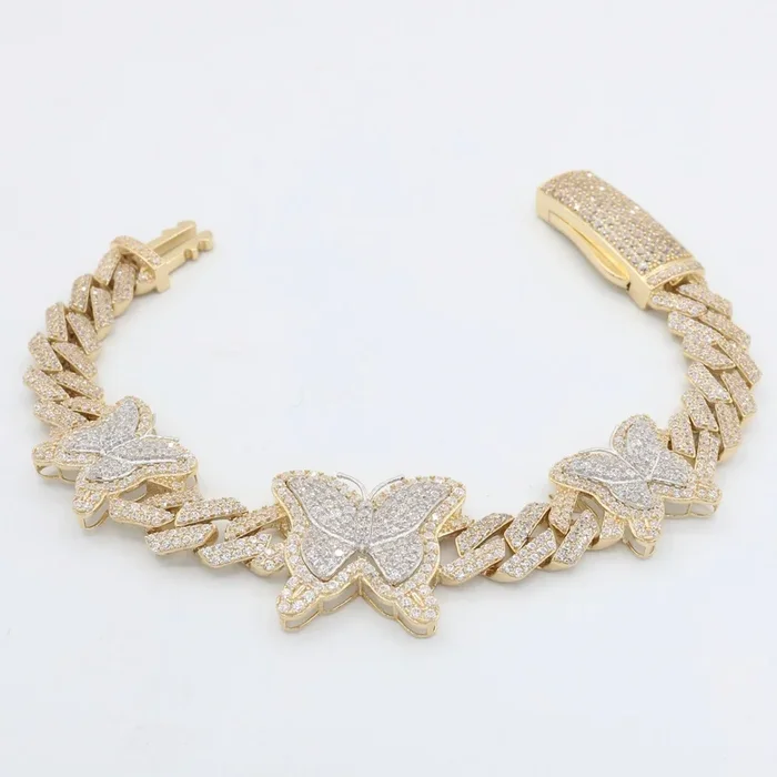 14K Butterfly ? Full CZ Cuban Bracelet JTJ™