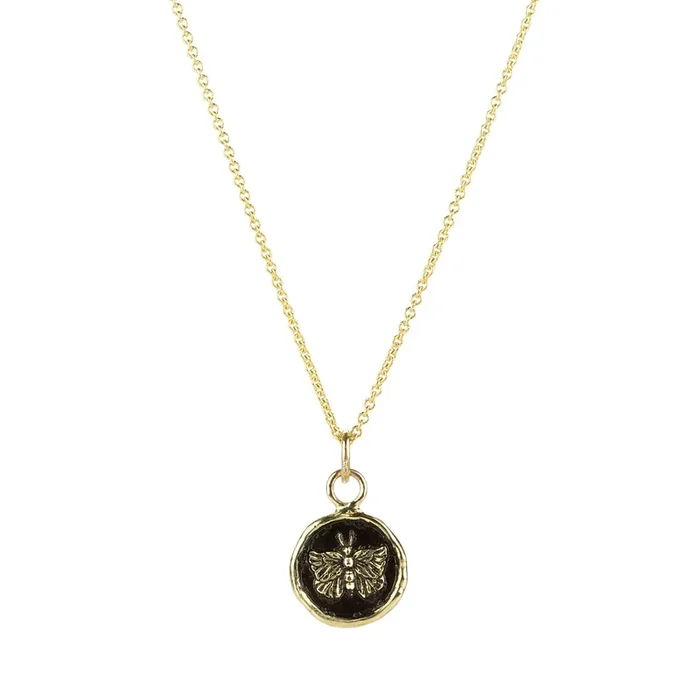 14k Butterfly Talisman Necklace