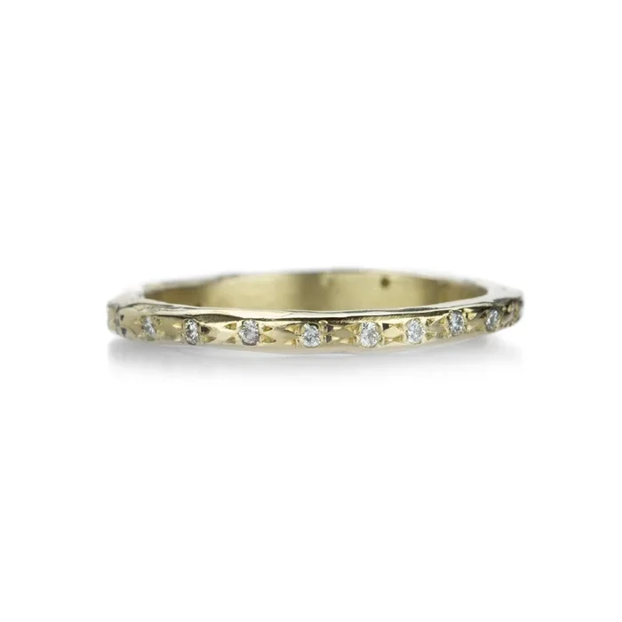 14k Champagne Diamond Eternity Band