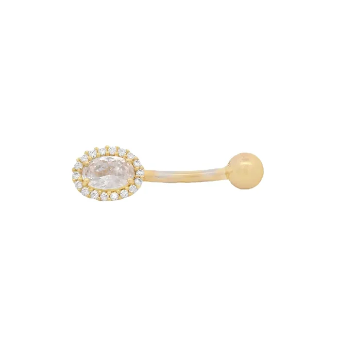 14K CZ Stone Fancy Belly Piercing JTJ™